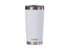 IGLOO 00070806 Tumbler, 20 oz Capacity, Pressure-Fit, Splash-Proof Lid, Stainless Steel, White, Insulated 20 Oz, White
