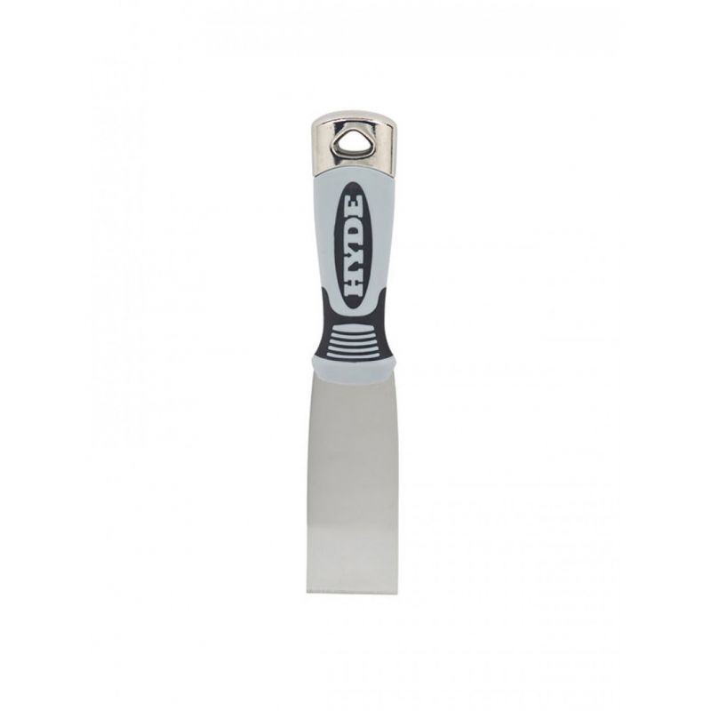 Hyde 06158 Putty Knife, 1-1/2 in W Blade, Stainless Steel Blade, Plastic Handle, Soft-Grip Handle 3-7/16 In