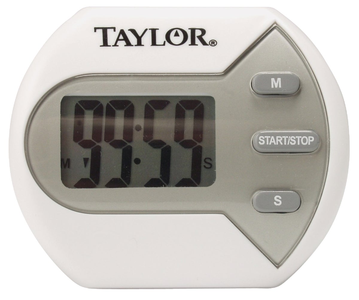 Taylor White Plastic Continuous Ring Digital Timer / Clock - 3 1/2