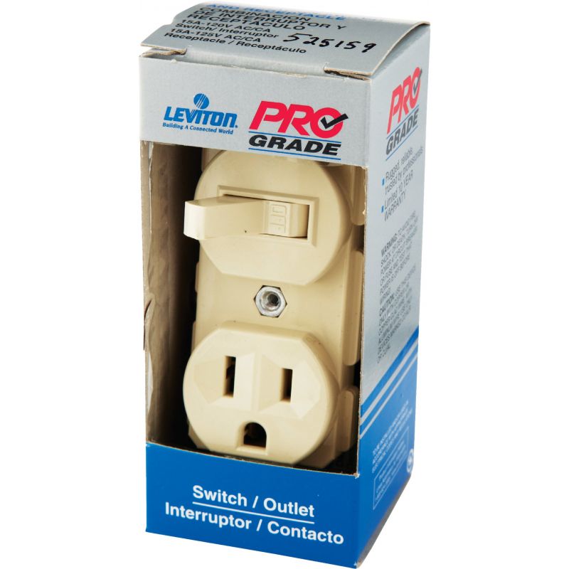 Leviton Heavy-Duty Switch &amp; Outlet Ivory