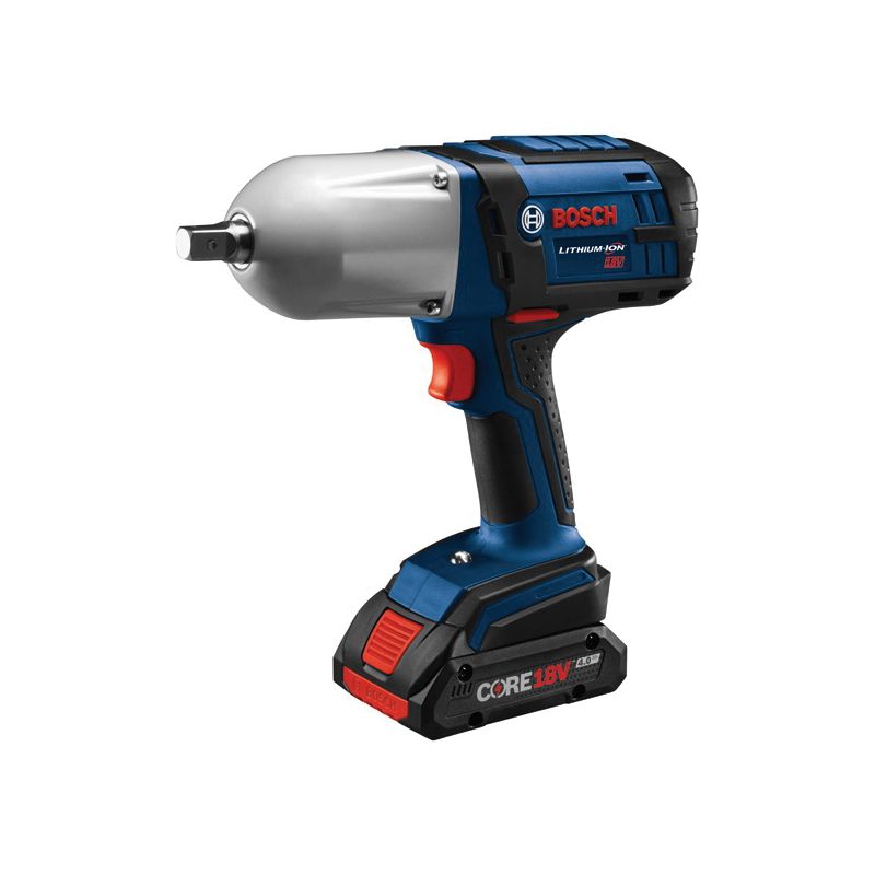 Bosch HTH181-B25 Impact Wrench Kit, Battery Included, 18 V, 4 Ah, 1/2 in Drive, Square Drive, 2100 ipm