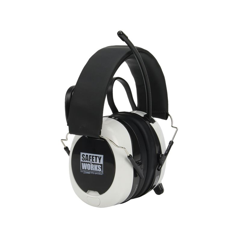 Safety Works SWX00260-01 Ear Muffs, 23 dB NRR, AM, FM Radio Band, Black Black