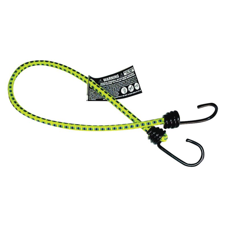 Keeper 06025 Bungee Cord, 24 in L, Rubber, Hook End