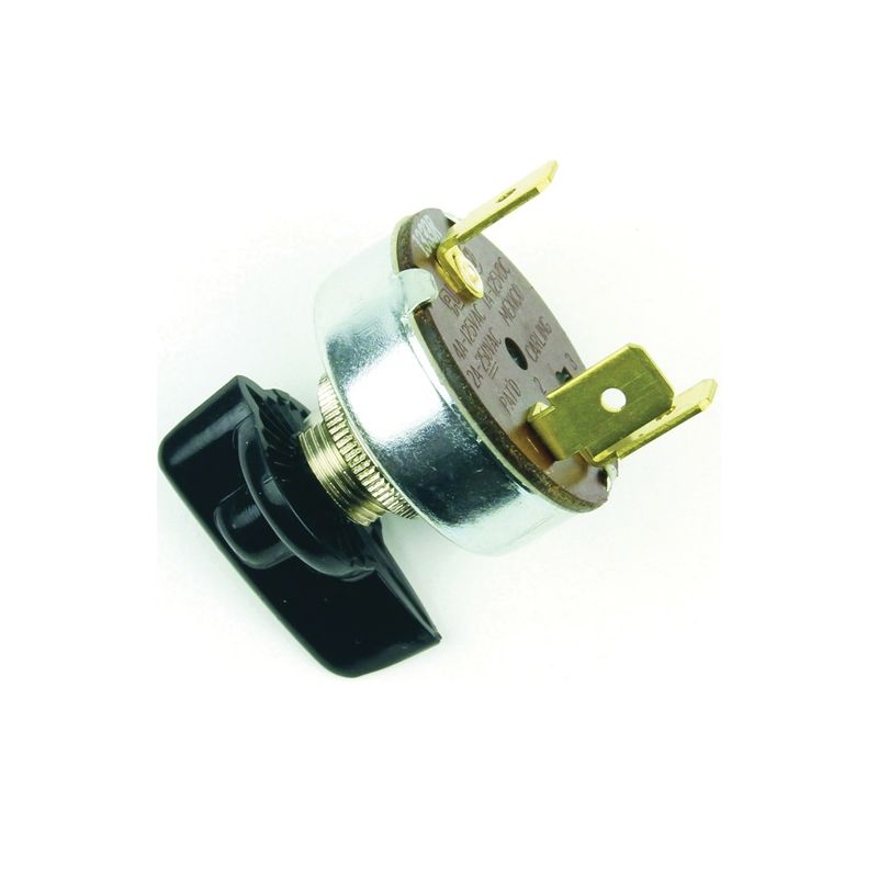 Jandorf 61033 Single Circuit Rotary Switch, 1 A, 125 V, SPDT, Plastic, Black Black