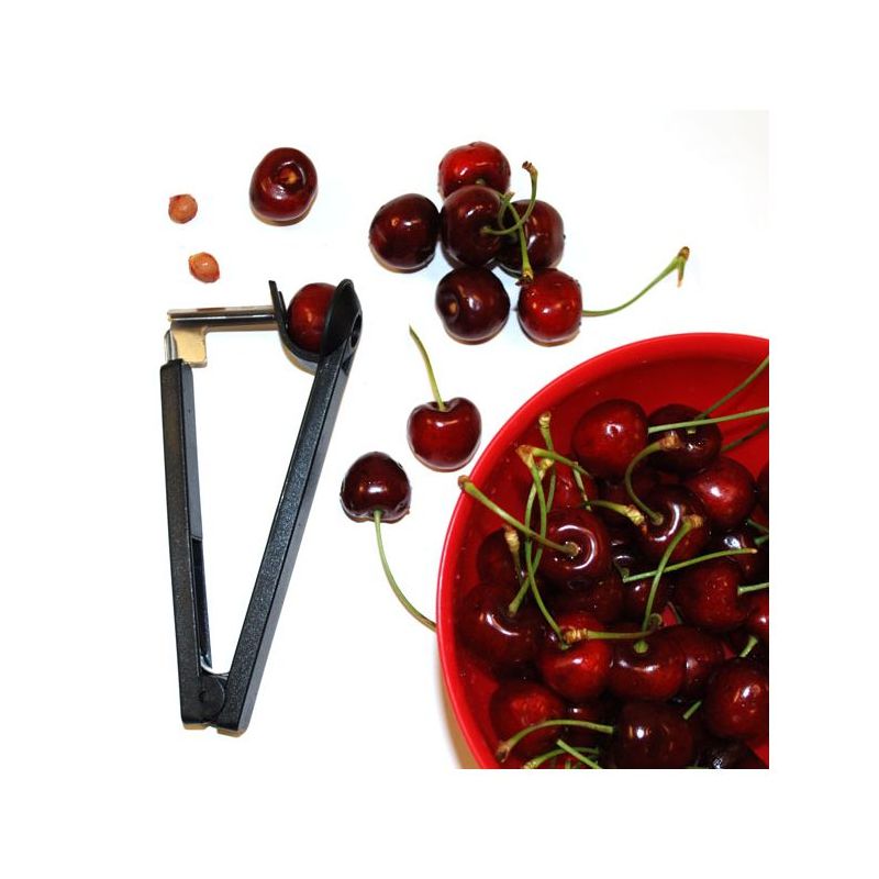 Norpro 5116 Cherry and Olive Pitter, 6-1/4 in L, 1-3/4 in W, 1-1/2 in H, Aluminum