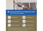 GE Advanced Silicone Window &amp; Door 100% Silicone Sealant Black, 10.1 Oz.