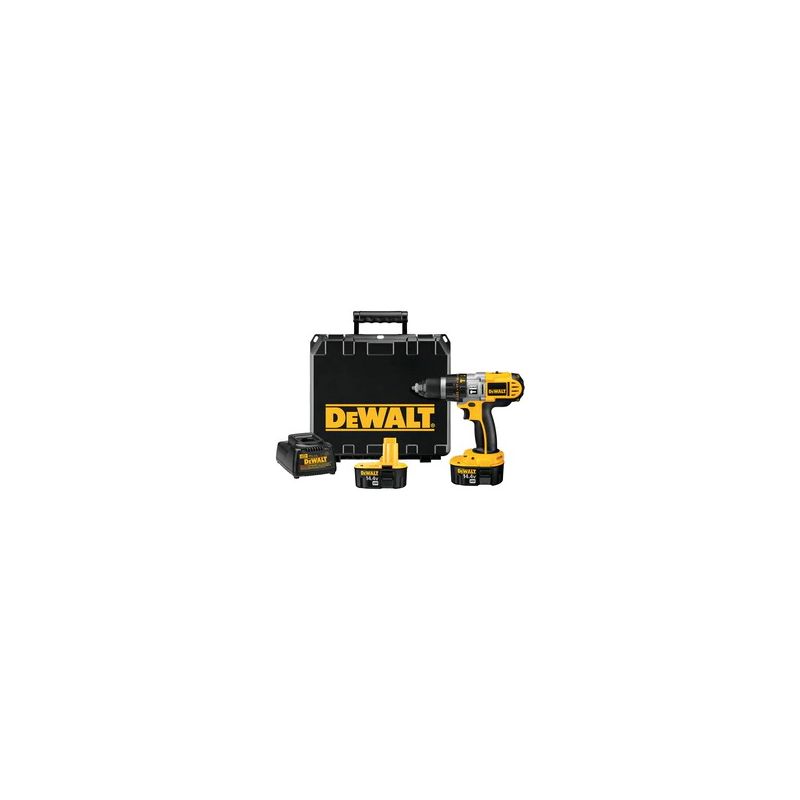DeWALT DCD930KX Hammer Drill Kit, Battery Included, 14.4 V, 2.4 Ah, 1/2 in Chuck, Ratcheting Chuck, 0 to 1800 rpm Speed