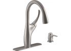 Kohler Mazz Pull-Down Kitchen Faucet with Soap or Lotion Dispenser Transitional