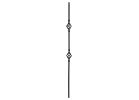 Nuvo Iron SQI2B Double Basket Stair Baluster, 44 in H, 1/2 in W, Square, Steel, Black, Powder-Coated/Semi-Matte Black