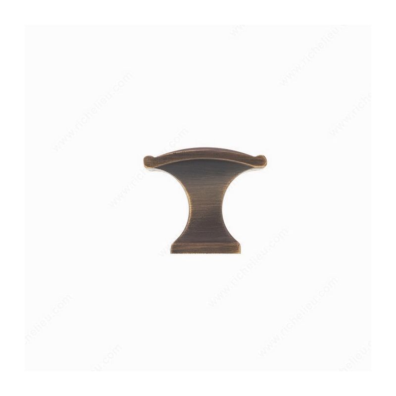 Richelieu Classic Series BP260637CBRZ Knob, 1-3/16 in Projection, Metal, Chocolate Bronze Brown, Traditional
