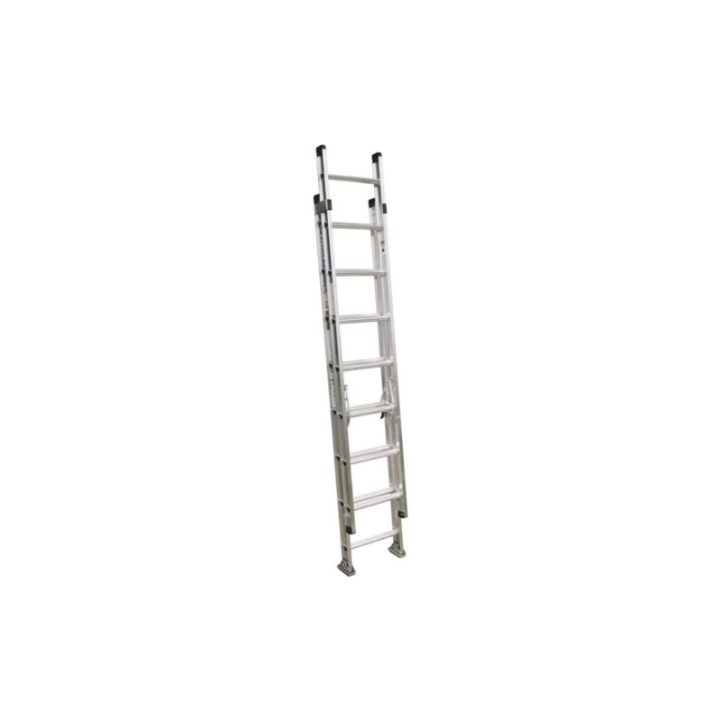 Werner D1516-2 Extension Ladder, 16 ft H Reach, 300 lb, Aluminum 20 Ft