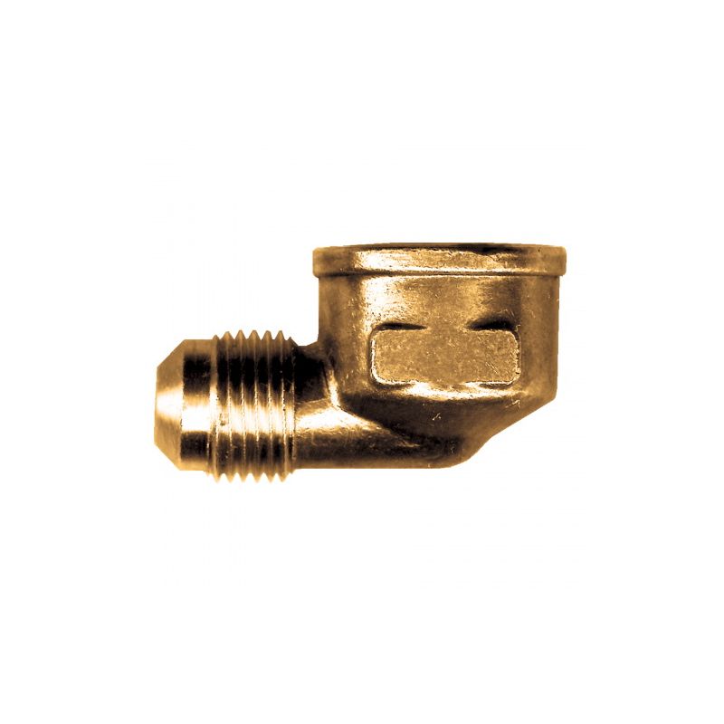 Fairview 50-6CP Pipe Elbow, 3/8 in, Flare Tube x Female, 90 deg Angle, Brass, 1000 psi Pressure
