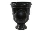 Southern Patio CMX-042464 Porter Urn, 18 in H, 15-1/2 in W, 15-1/2 in D, Ceramic/Resin Composite, Black, Gloss Large, 51 Qt, Black