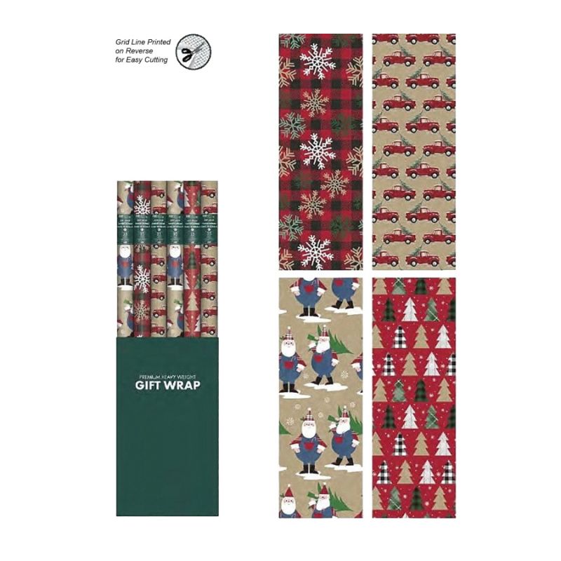Hometown Holidays 68731 Gift Wrap Tissue, Kraft Paper, Multi-Color Multi-Color (Pack of 48)