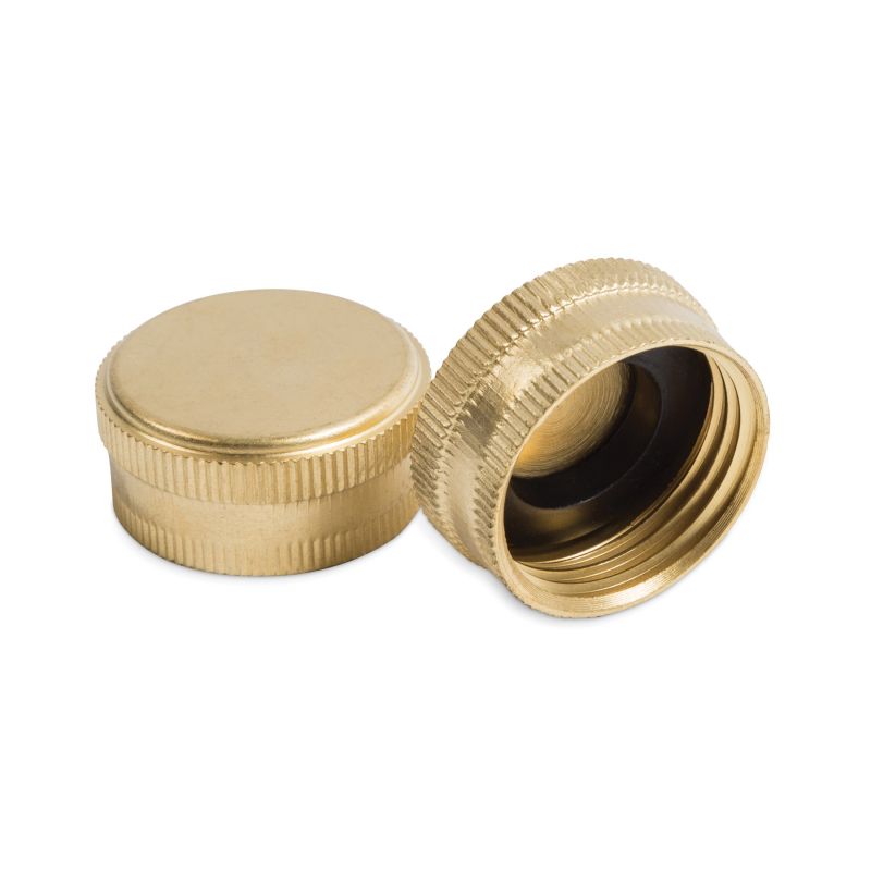 Gilmour 805034-1001 Hose Cap, 1/2 in, Brass, Gold Gold