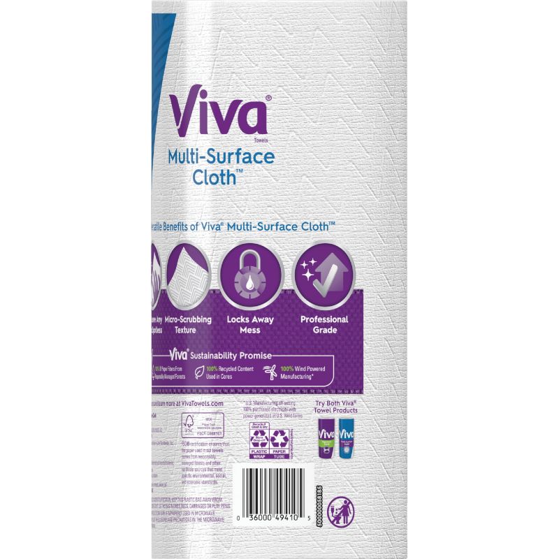 Viva Multi-Surface Cloth Paper Towel White (Pack of 24)