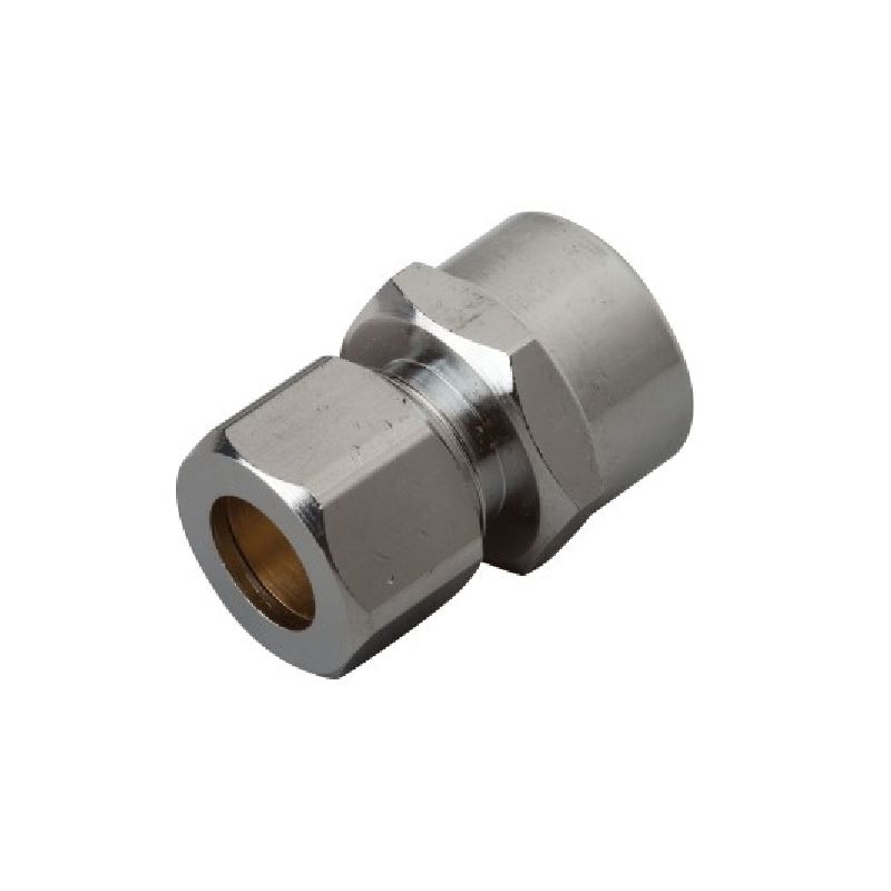 Moen M-Line Series M4420 Female Supply Connector, 3/8 x 5/8 in, Compression x Sweat, Brass, Chrome