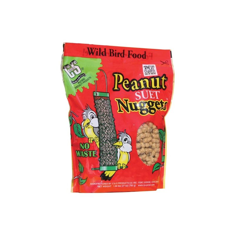 C&amp;S Nuggets CS06105 Bird Food, High-Energy, Peanut Flavor, 27 oz Bag