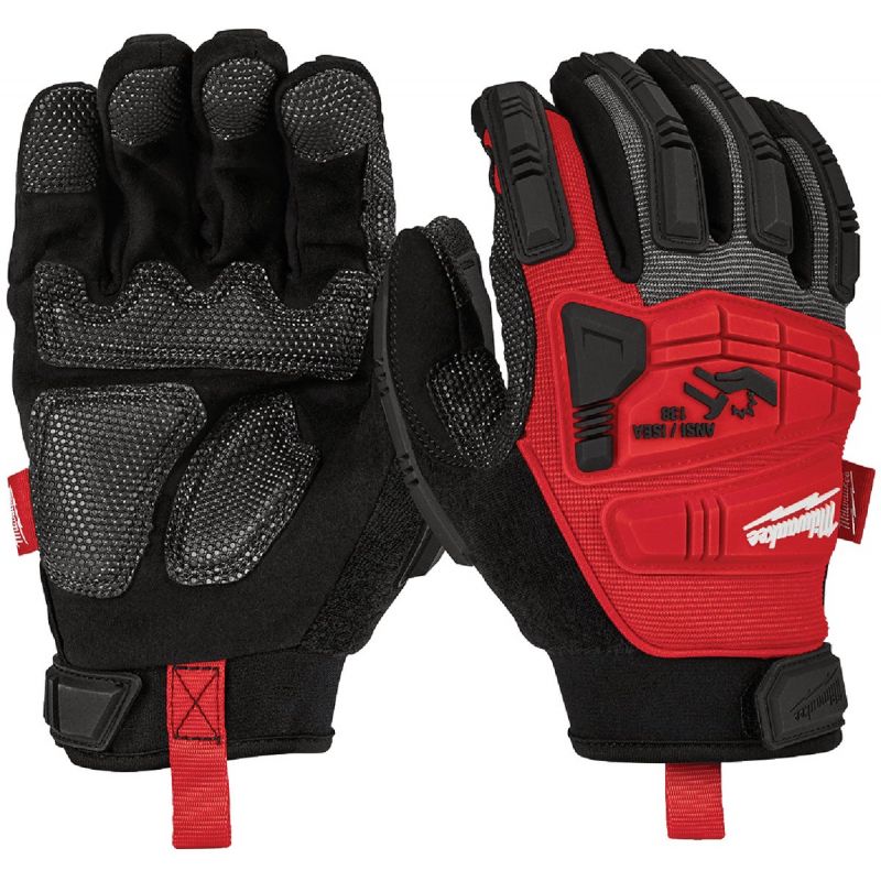 Milwaukee Impact Demolition Work Gloves M, Red &amp; Black