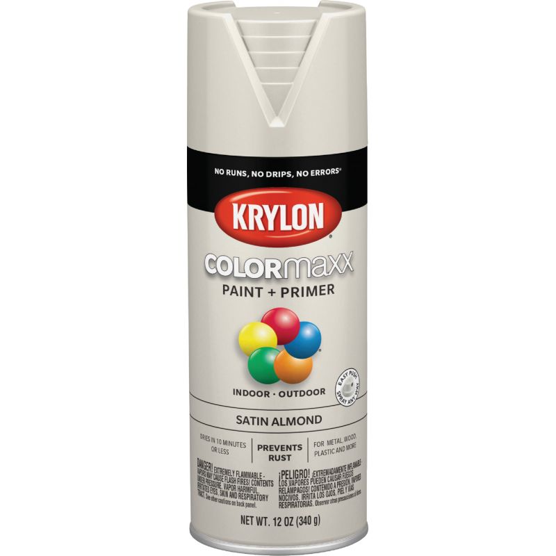Krylon ColorMaxx Spray Paint + Primer Almond, 12 Oz.