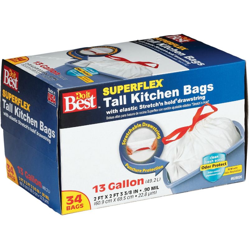 Buy Do it Best Superflex Tall Kitchen Trash Bag 13 Gal., White