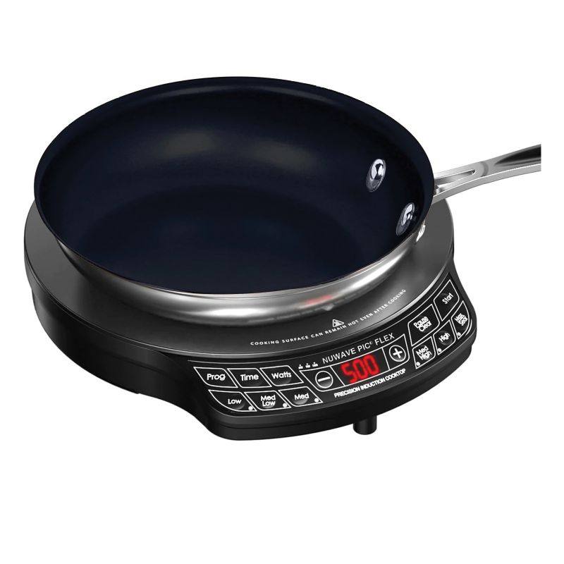 Nuwave PIC Flex 30531 Precision Induction Cooktop, 9 in Cooktop, 1300 W, Black, 10-1/4 in OAW, 2-1/4 in OAH Black