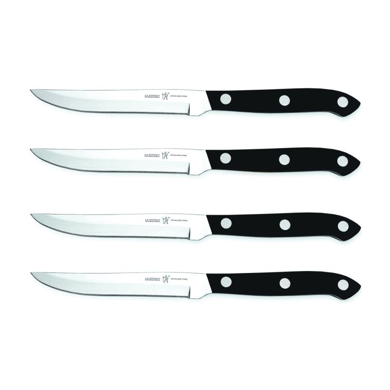 Henckels International Classic Set of 4 Steak Knives, Color: Black