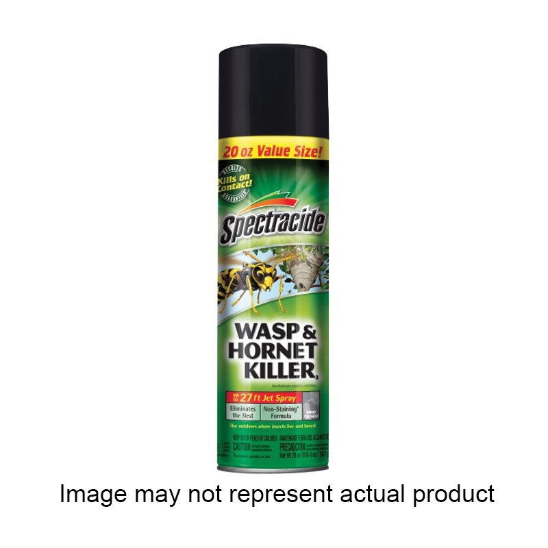 Spectracide HG-97221 Wasp and Hornet Killer, Liquid, Parathyroid, Solvent, 18.5 oz Aerosol Can Clear/Hazy Yellow