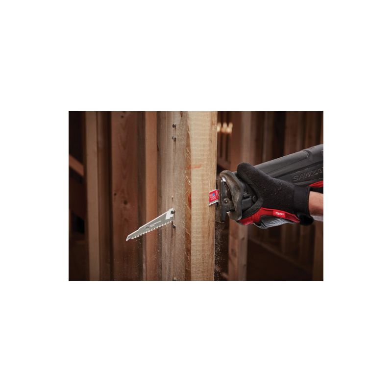 Milwaukee AX SAWZALL 48-00-5327 Reciprocating Saw Blade, 3/4 in W, 12 in L, 5 TPI, Carbide Cutting Edge White