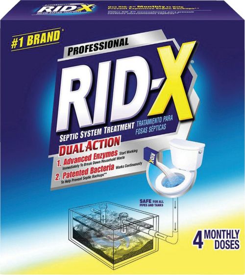 RID-X Septic Tank Cleaner, 19.6 oz., Light Brown, Powder