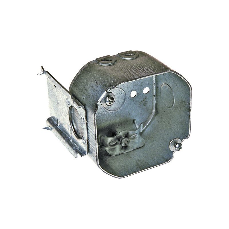 Raco 176 Electrical Box, 3-5/8 in OAW, 2-1/8 in OAD, 4-3/8 in OAH, 7-Knockout, Steel Housing Material, Gray Gray