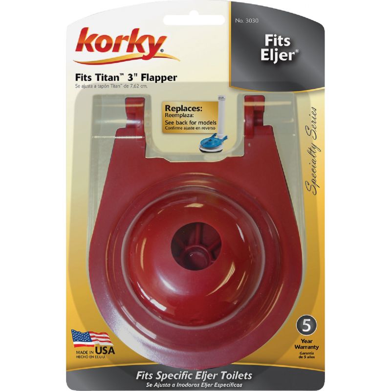 Korky Eljer Titan Toilet Flapper 3 In., Red