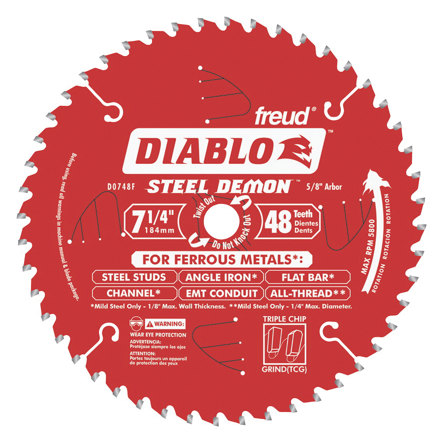 Buy Diablo D1260CF Circular Saw Blade, 12 in Dia, in Arbor, 60-Teeth,  Cermet Cutting Edge