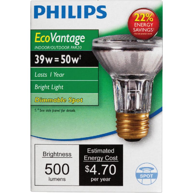 Philips EcoVantage PAR20 Halogen Floodlight Light Bulb