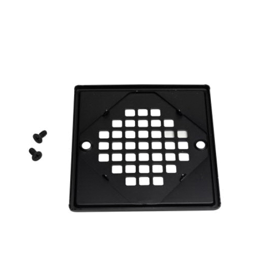 Oatey 4-1/4-in Snap-Tite Square Matte Black Strainer in the Shower Drains  department at