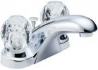 Delta Foundations 2-Handle 4 In. Centerset Chrome Bathroom Faucet with Pop-Up
