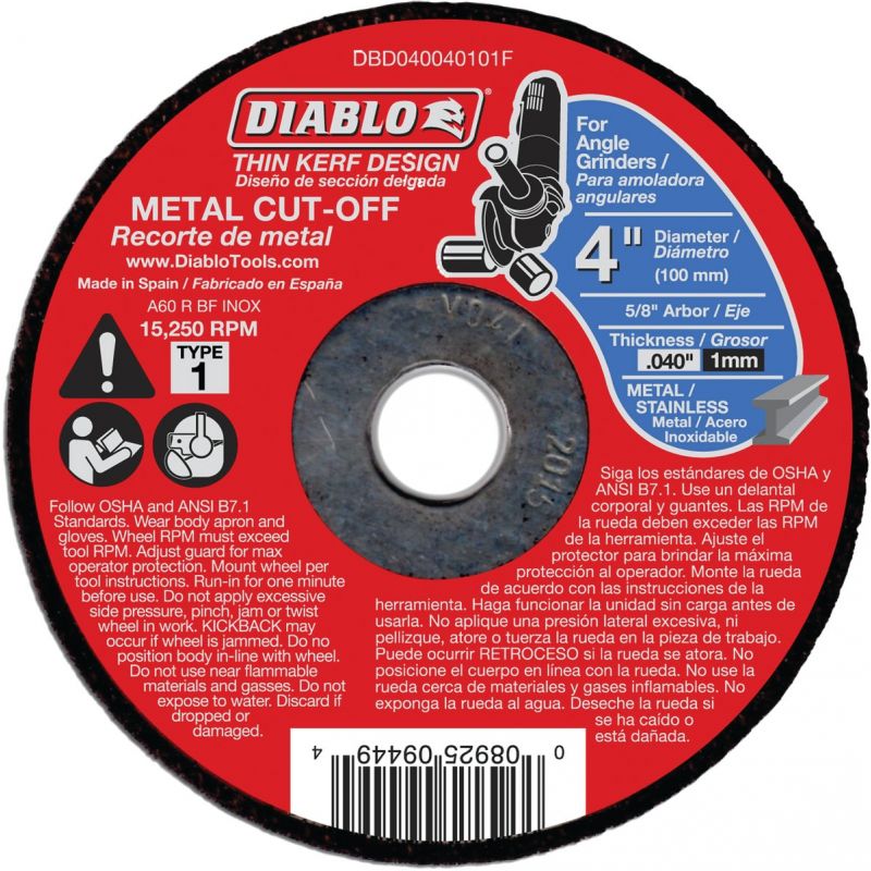 Diablo Type 1 Metal Cut-Off Wheel