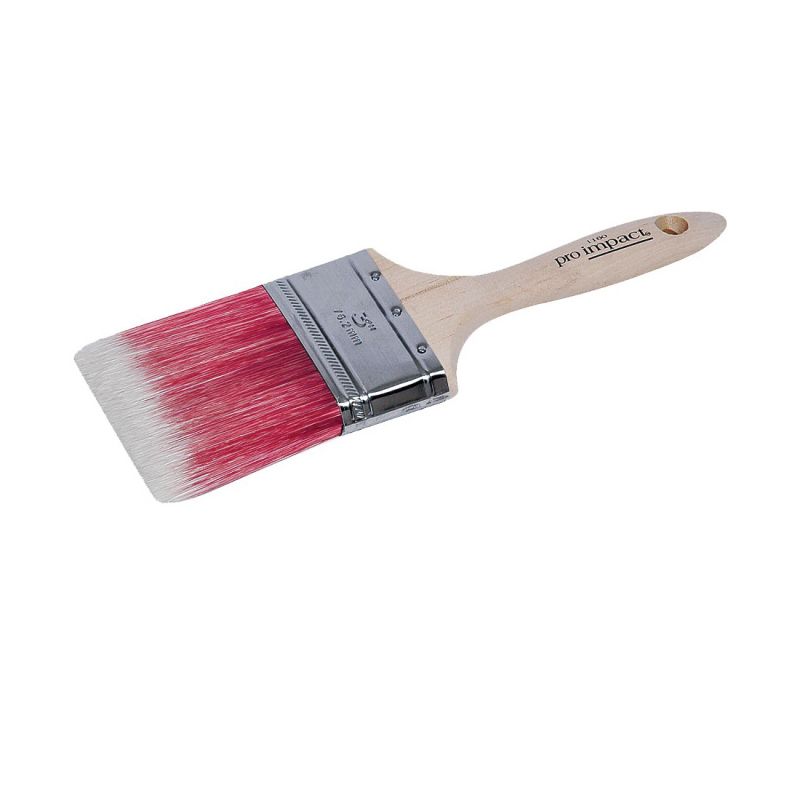 Linzer WC 1160-3 Paint Brush, 3 in W, 3 in L Bristle, Polyester Bristle, Beaver Tail Handle Natural Handle