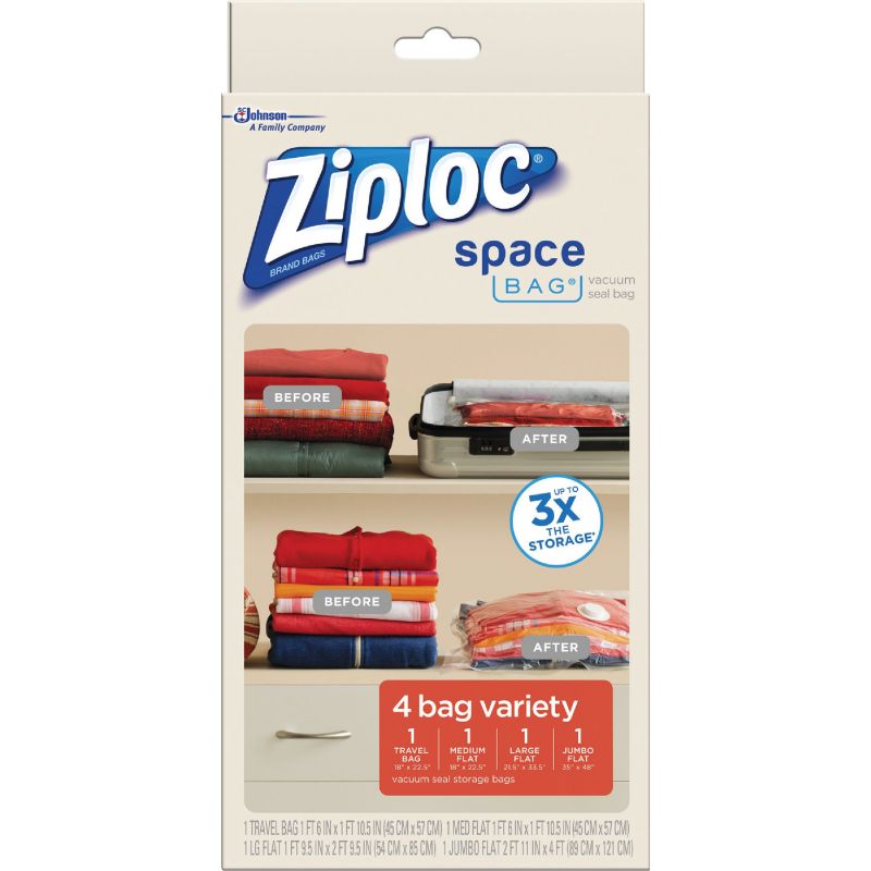 Ziploc Space Bag Vacuum Seal Variety Storage Bag Clear