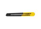 Stanley Quick Point Series 10-150L Knife, 9 mm W Blade, Carbon Steel Blade, Textured Handle, Black/Yellow Handle