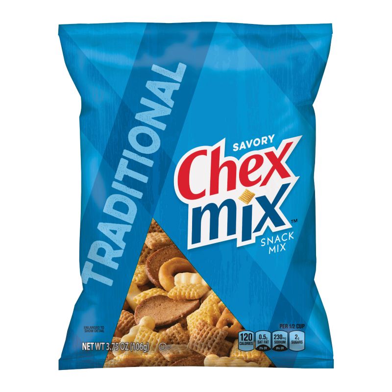 Chex Mix CMT8 Snack Food, Original Flavor, 3.6 oz Bag (Pack of 8)