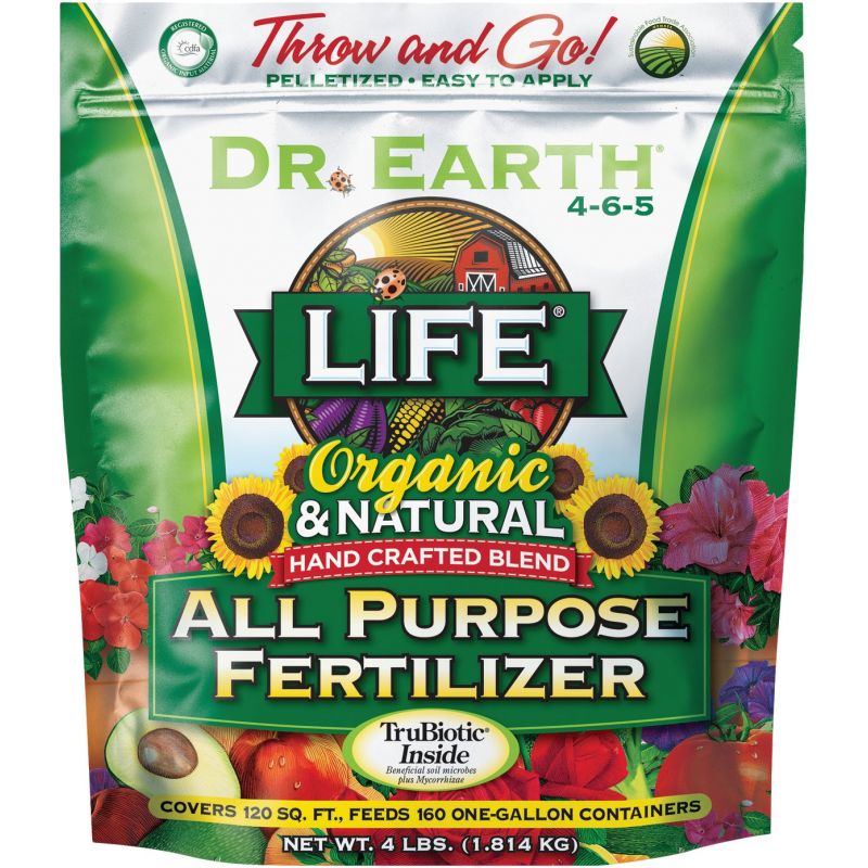 Dr. Earth Life All Purpose Organic Dry Plant Food 4 Lb.