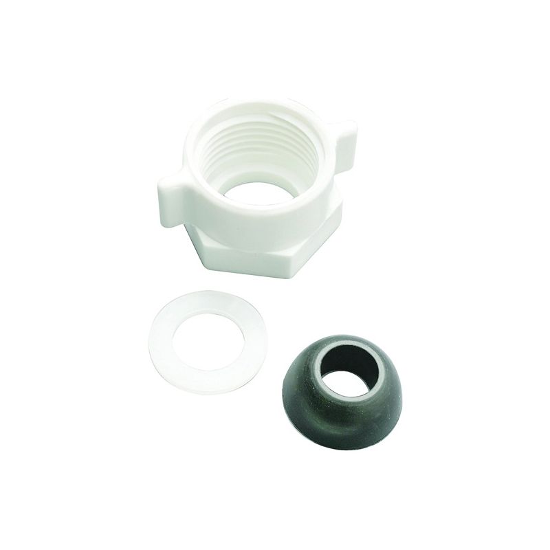 Plumb Pak PP23549 Ballcock Coupling Nut with Cone Washer, 5/8 in, Plastic