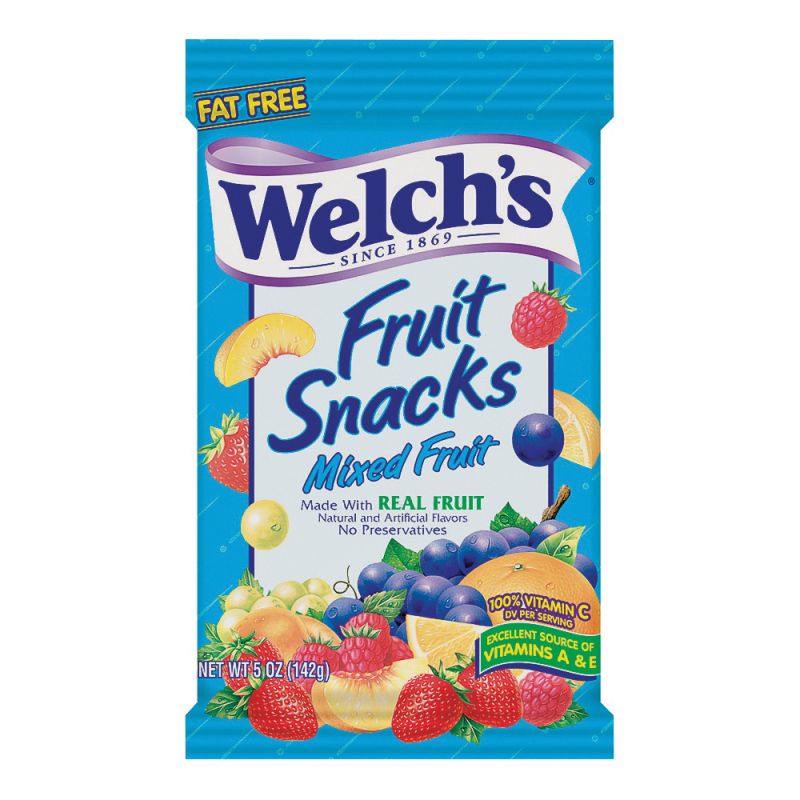 Welch&#039;s WMF12 Fruit Snack, Mixed Fruit Flavor, 5 oz Bag (Pack of 12)
