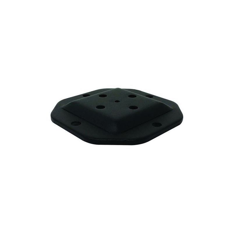 Nuvo Iron HDWPCP4B Wood Post Connector Plate, 4 x 4 in Column/Post, Steel, Black, 1/EA Black
