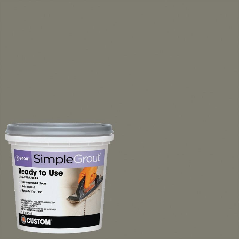 Custom Building Products Simplegrout Tile Grout Quart, Natural Gray