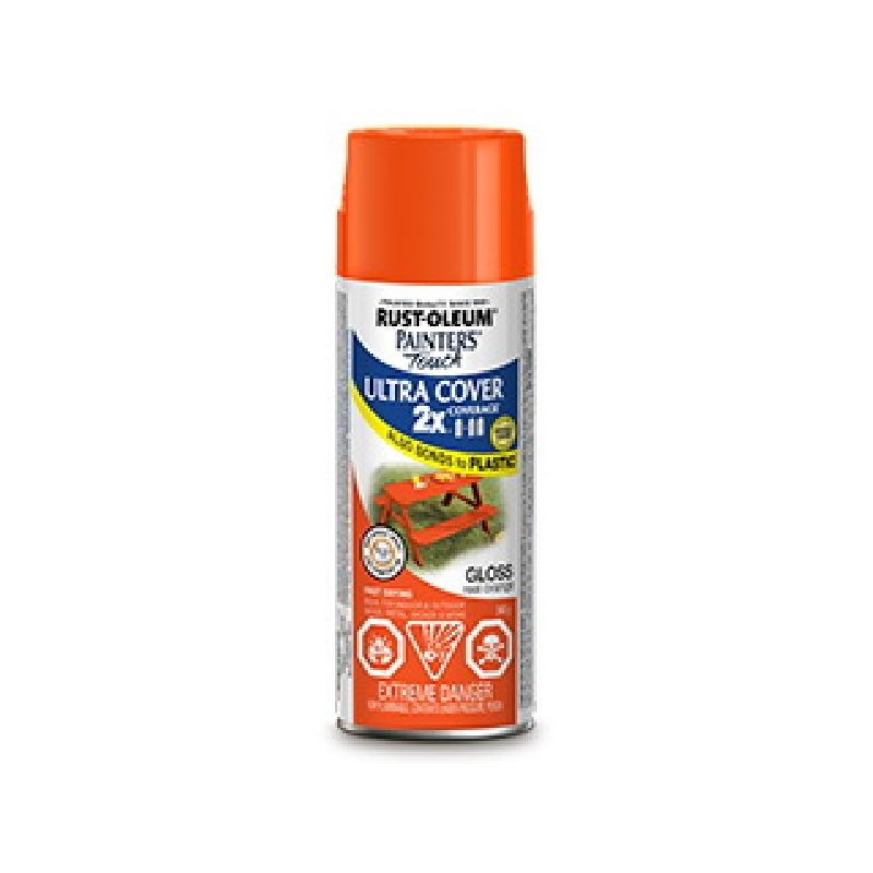 Rust-Oleum 253714 Spray Paint, Gloss, Real Orange, 340 g, Can Real Orange (Pack of 6)