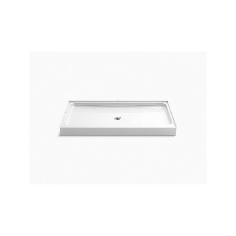 Sterling Ensemble 72131100-0 Shower Base, 60 in L, 34 in W, 5-1/2 in H, Vikrell, White, Alcove Installation White