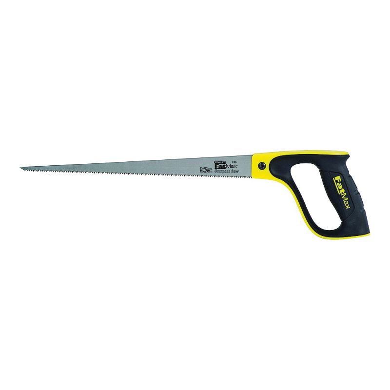 STANLEY 17-205 Compass Saw, 12 in L Blade, 11 TPI, Steel Blade 12 In