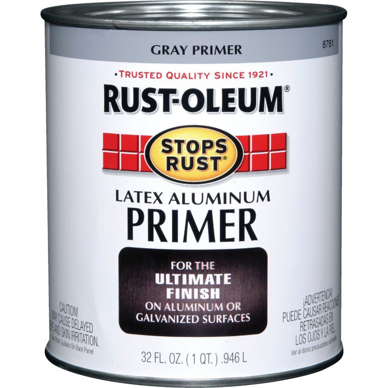 Rust-Oleum Stops Rust Latex Aluminum Primer 1 Qt., Gray